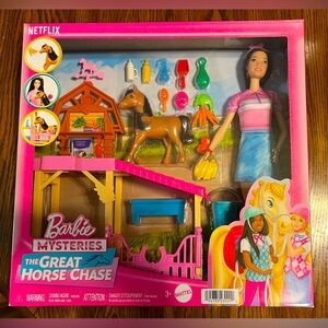 Netflix Barbie Mysteries The Great Horse Chase Doll Play Set - NEW IN BOX!!